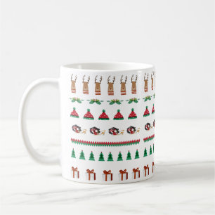 Weihnachtsfeiertage Roter grüner Kaffee Cup Tasse