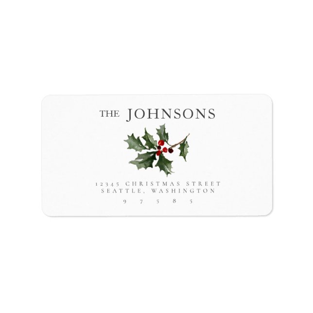 Weihnachtsfeiertage Rücksendeadresse Adressaufkleber (Vorne)