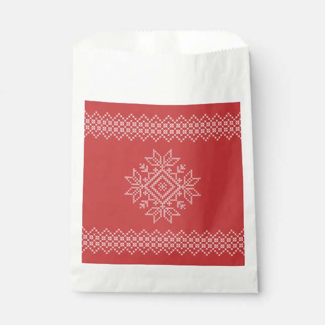 Weihnachtsfeiertage Schneeflocken Geschenktütchen (Vorderseite)