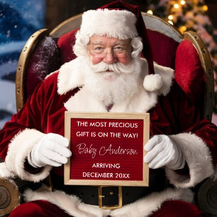 Weihnachtsfeiertage Schwangerschaftsankündigung Poster