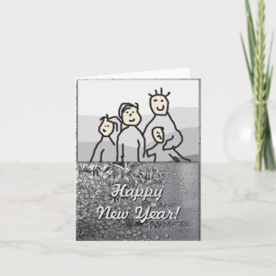Weihnachtsfeiertage Silber mit Foto Feiertagskarte