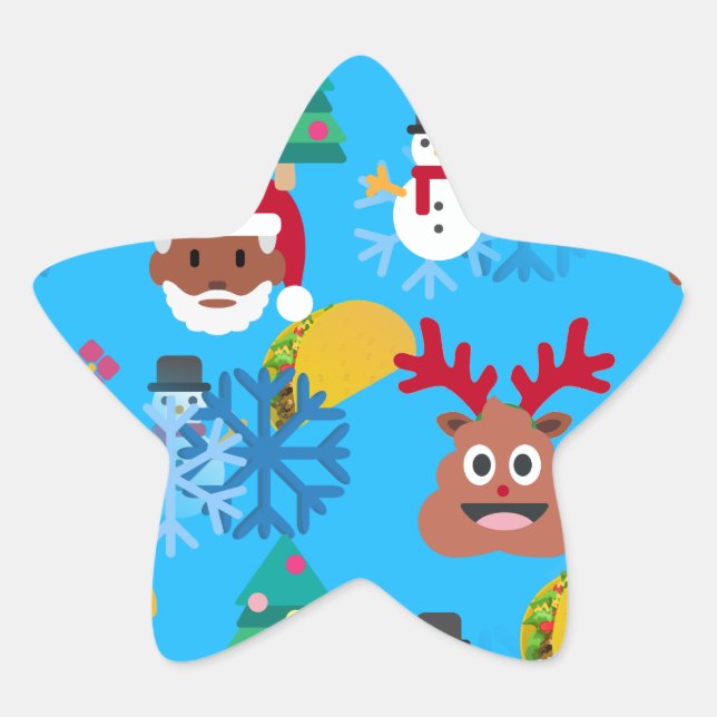 Weihnachtsfeiertage Stern-Aufkleber (Vorderseite)
