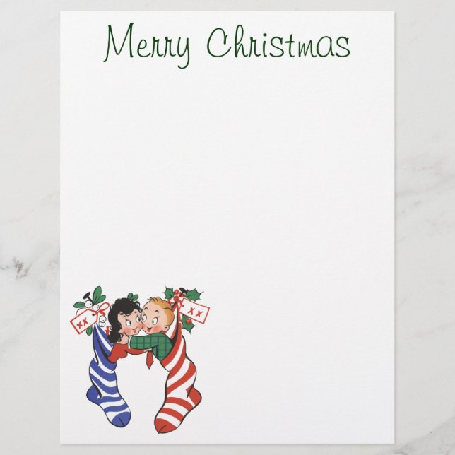 Weihnachtsfeiertage Strümpfe mit Niedlichen Kinder (Vorderseite)