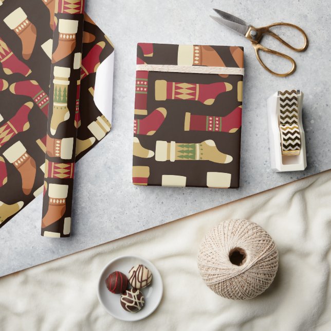 Weihnachtsfeiertage Strümpfe | Urlaub Geschenkpapier (Kunsthandwerk)
