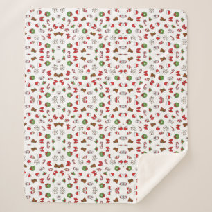 Weihnachtsfeiertage Süße Dekoration Weihnachtsmann Sherpadecke