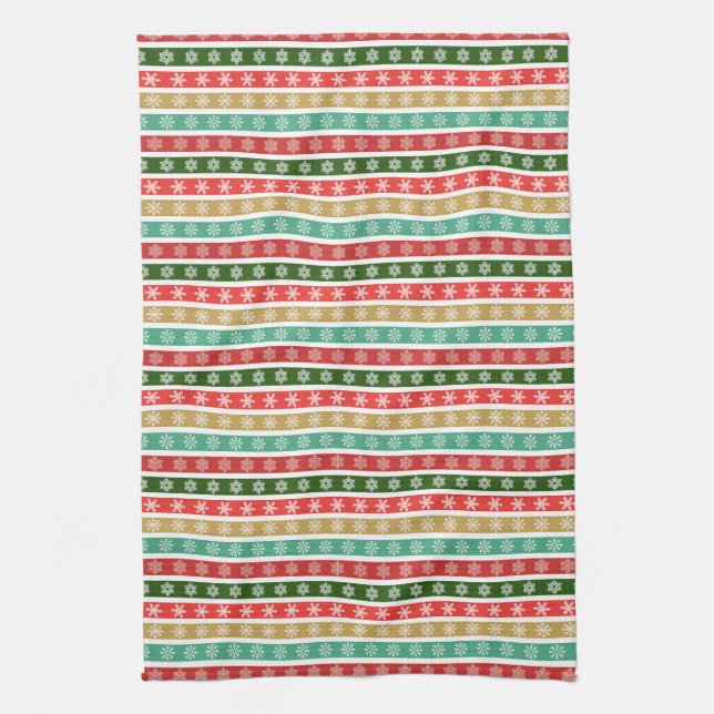 Weihnachtsfeiertage und -farben geschirrtuch (Vertikal)