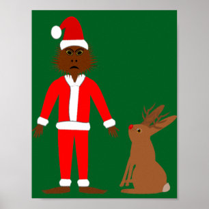 Weihnachtsfeiertage und Jackalope Poster