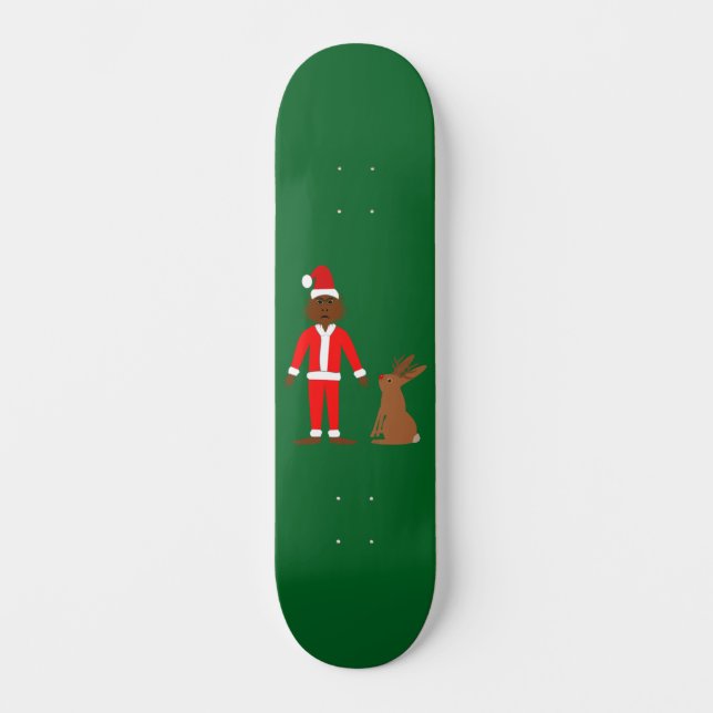 Weihnachtsfeiertage und Jackalope Skateboard (Vorderseite)