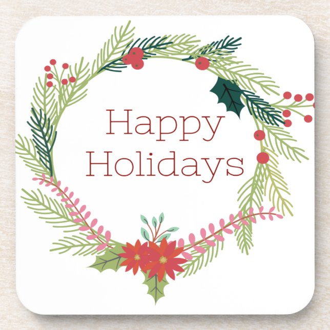 Weihnachtsfeiertage Untersetzer (Vorderseite)