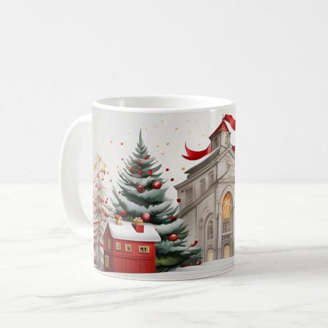 Weihnachtsfeiertage Weihnachten Kaffeetasse (Vorderseite Links)
