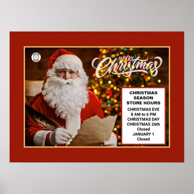 Weihnachtsfeiertage Weihnachtsfeiertagen Geschäfts Poster (Vorne)