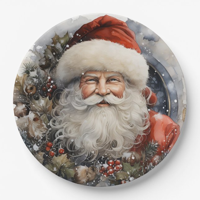 Weihnachtsfeiertage Weihnachtszeitschriften Teller (Vorderseite)