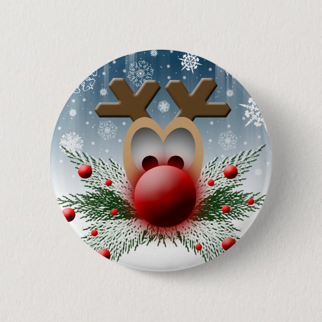Weihnachtsfeiertage Winterrutscher Button (Vorderseite)