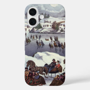 Weihnachtsfeiertage, Zentralpark im Winter iPhone 16 Hülle