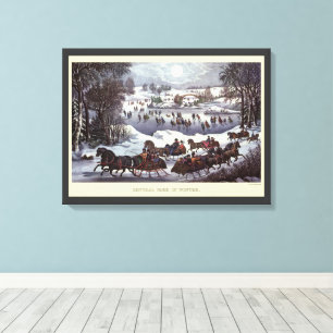 Weihnachtsfeiertage, Zentralpark im Winter Leinwanddruck