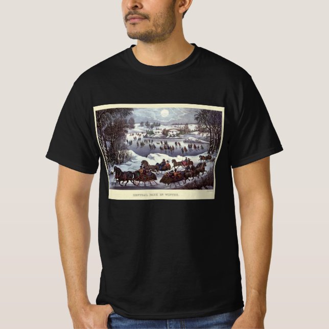 Weihnachtsfeiertage, Zentralpark im Winter T-Shirt (Vorderseite)