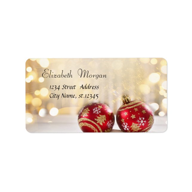 Weihnachtsfeiertagen Adressaufkleber (Vorne)