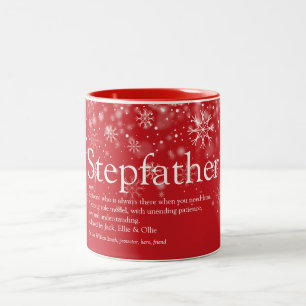 Weihnachtsfeiertagen Stepfather Stepdad Definition Zweifarbige Tasse
