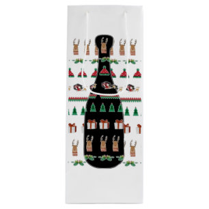Weihnachtsfeiertags-Champagne-Flasche Geschenktüte Für Weinflaschen