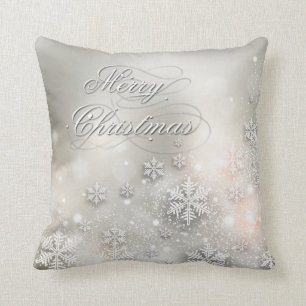 Weihnachtsfeiertags-elegantes Schneeflocke-Kissen Kissen