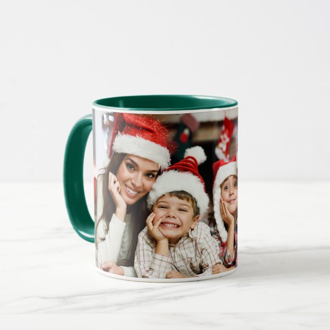 Weihnachtsfeiertags-Foto Tasse (Vorderseite Links)