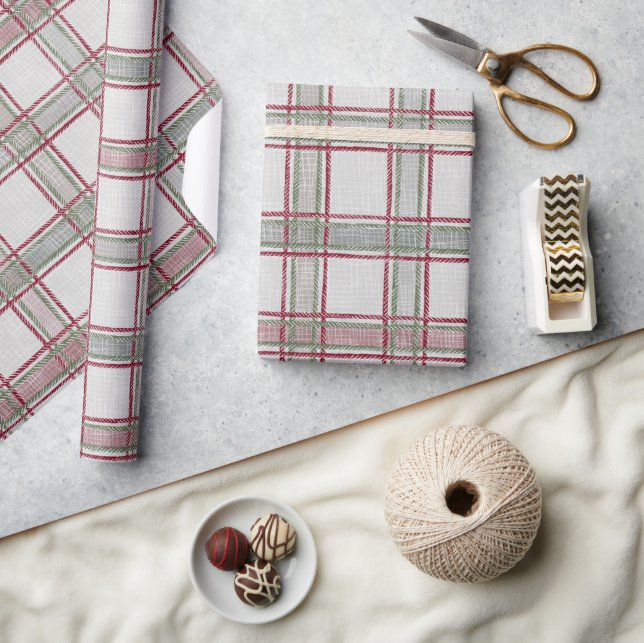 Weihnachtsfeiertags-Kariert  Geschenkpapier (Kunsthandwerk)