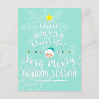 Weihnachtsfeiertags-Karte - Weihnachtsbaum Feiertagspostkarte