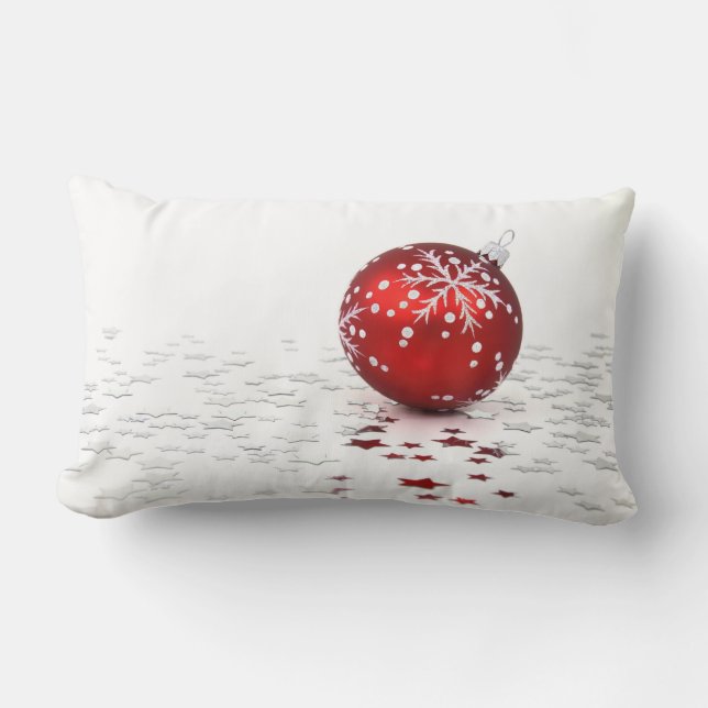 Weihnachtsfeiertags-Sterne Lendenkissen (Vorderseite)