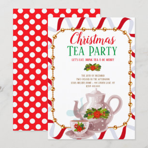 Weihnachtsfeiertags-Tee-Party Einladung