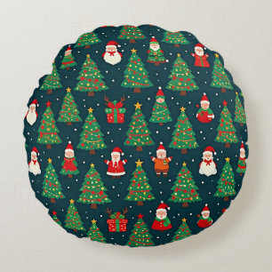 Weihnachtsfeiertags-Thema Rundes Kissen