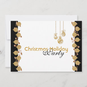 Weihnachtsfeiertagsgeschmack Gold Einladung