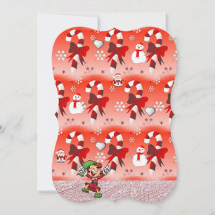 Weihnachtsfeiertagskarte, Elf Karte