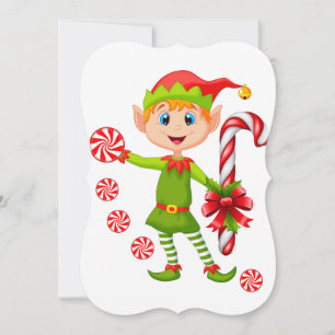 Weihnachtsfeiertagskarte, Elfskandine Karte