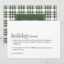 Weihnachtsfeiertagskarte Feiertagskarte