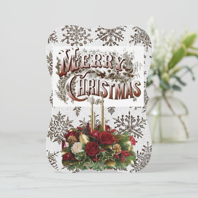 Weihnachtsfeiertagskarte, fröhlich karte (Stehend Vorderseite)