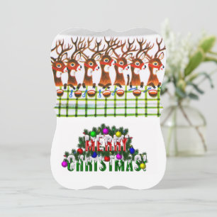 Weihnachtsfeiertagskarte, Rentier Karte