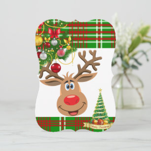 Weihnachtsfeiertagskarte, Rentier Karte