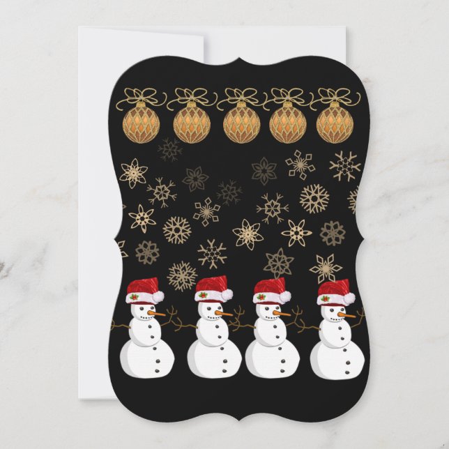 Weihnachtsfeiertagskarte - Snowman Karte (Vorderseite)
