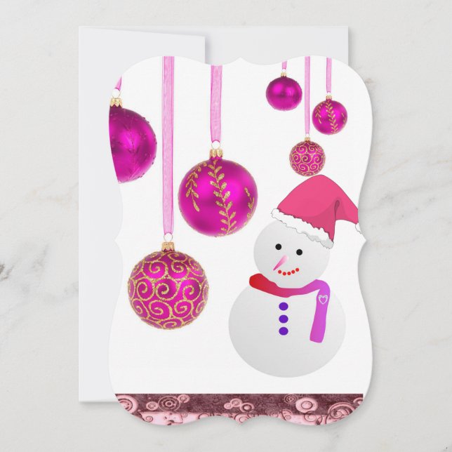 Weihnachtsfeiertagskarte - Snowman Karte (Vorderseite)