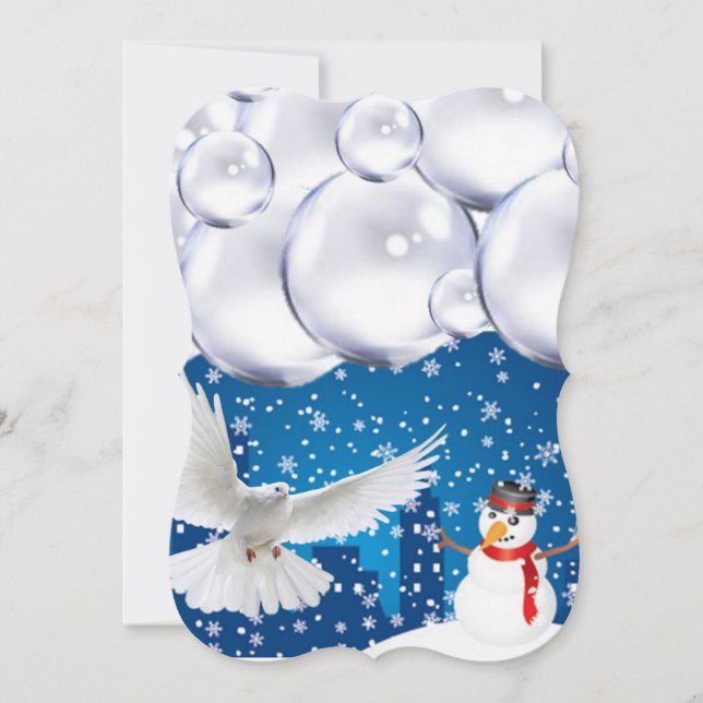 Weihnachtsfeiertagskarte - Snowman Karte (Vorderseite)