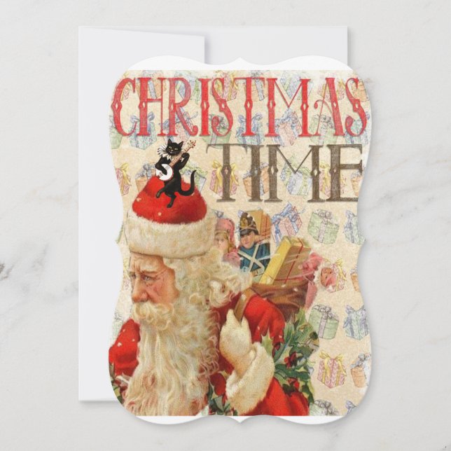 Weihnachtsfeiertagskarte, Vintag Karte (Vorderseite)