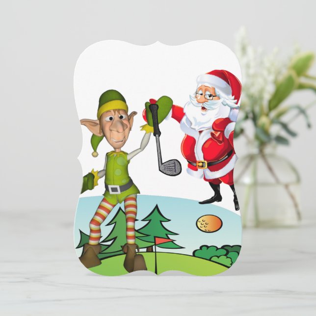 Weihnachtsfeiertagskarte - Weihnachtsfeier Karte (Stehend Vorderseite)