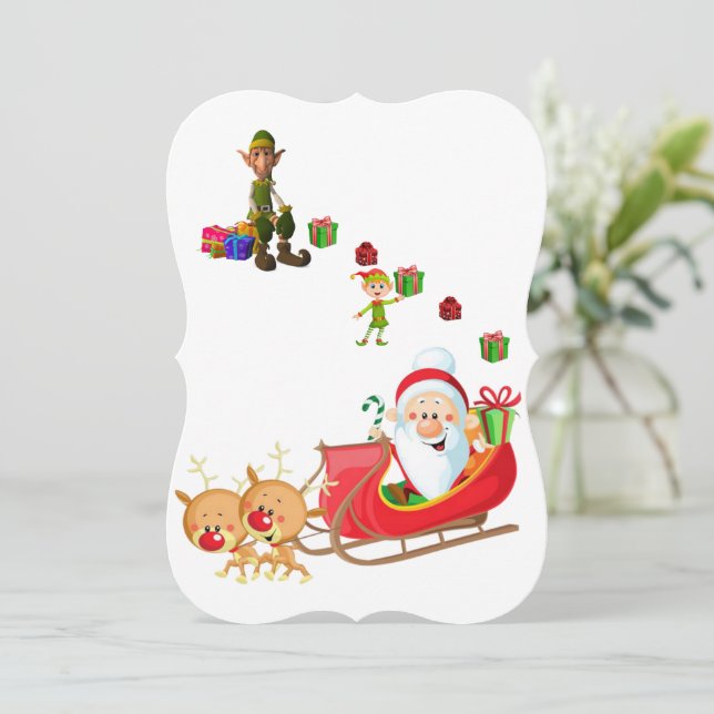 Weihnachtsfeiertagskarte, Weihnachtsfeiertag Karte (Stehend Vorderseite)