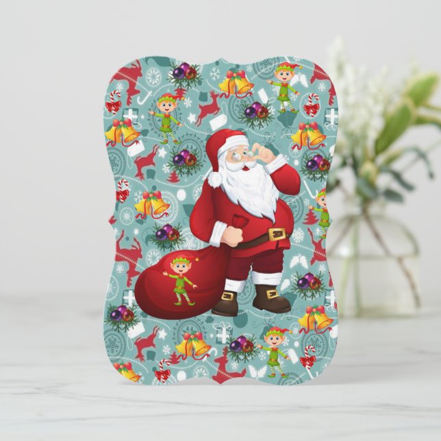 Weihnachtsfeiertagskarte, Weihnachtsfeiertag Karte (Stehend Vorderseite)