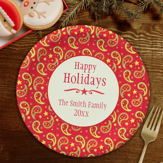 Weihnachtsfeiertagsplatte Pappteller (Von Creator hochgeladen)