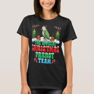 Weihnachtsfeierteam - Papagei-Weihnachtsmannmütze T-Shirt