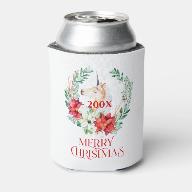 Weihnachtsfeige, Poinsettienkranz Dosenkühler (Kanne Rückseite)