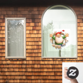 Weihnachtsfenster des Weihnachtsmanns Fensteraufkleber