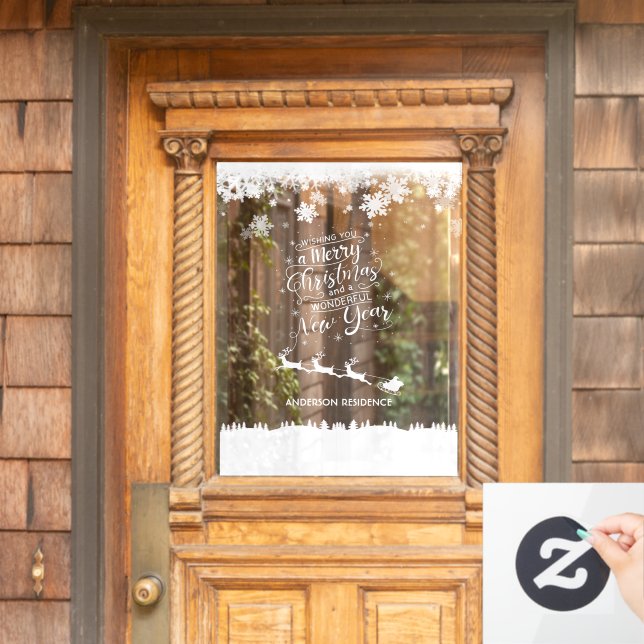 Weihnachtsfenster Klammern Zuhause oder Einzelhand Fensteraufkleber (Haustür)