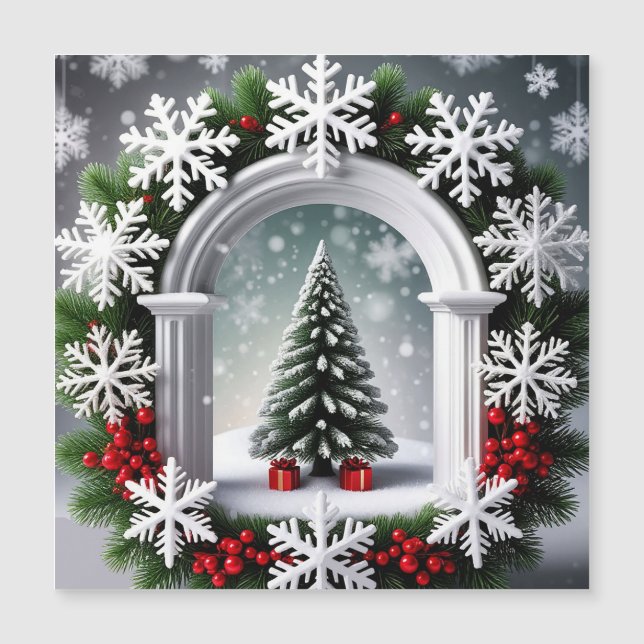 Weihnachtsfenster Magnetkarte (Vorderseite)